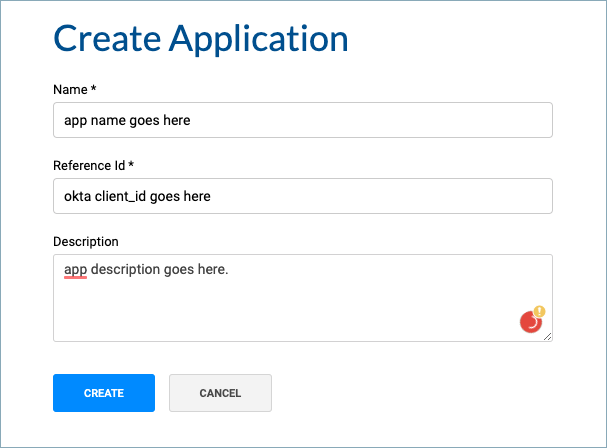 Kong Create Application with Reference Id